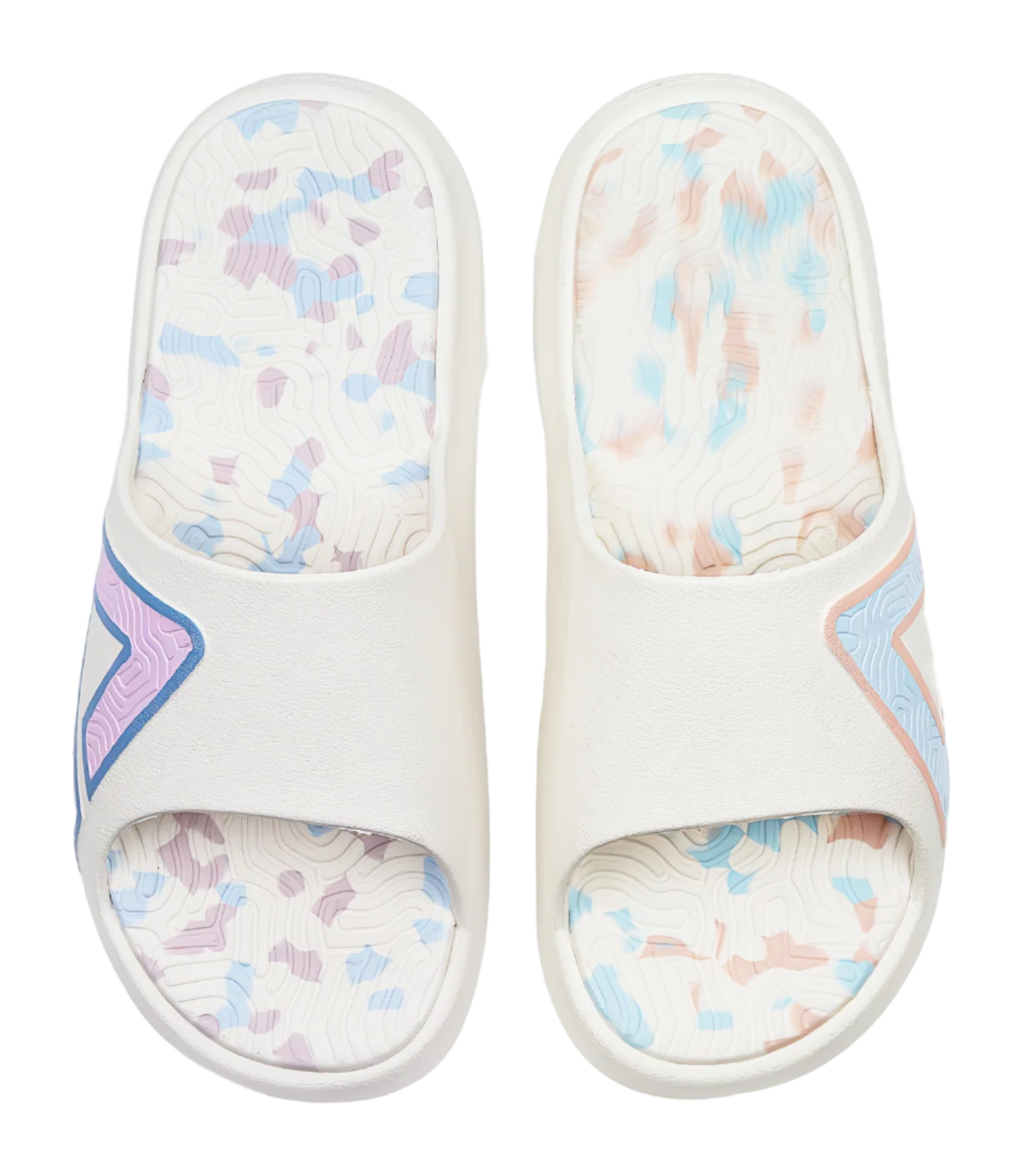 PEAK Tai Ji 1.0 Unisex EVA Slide Slippers - Pink & Blue Mismatched - Image 6