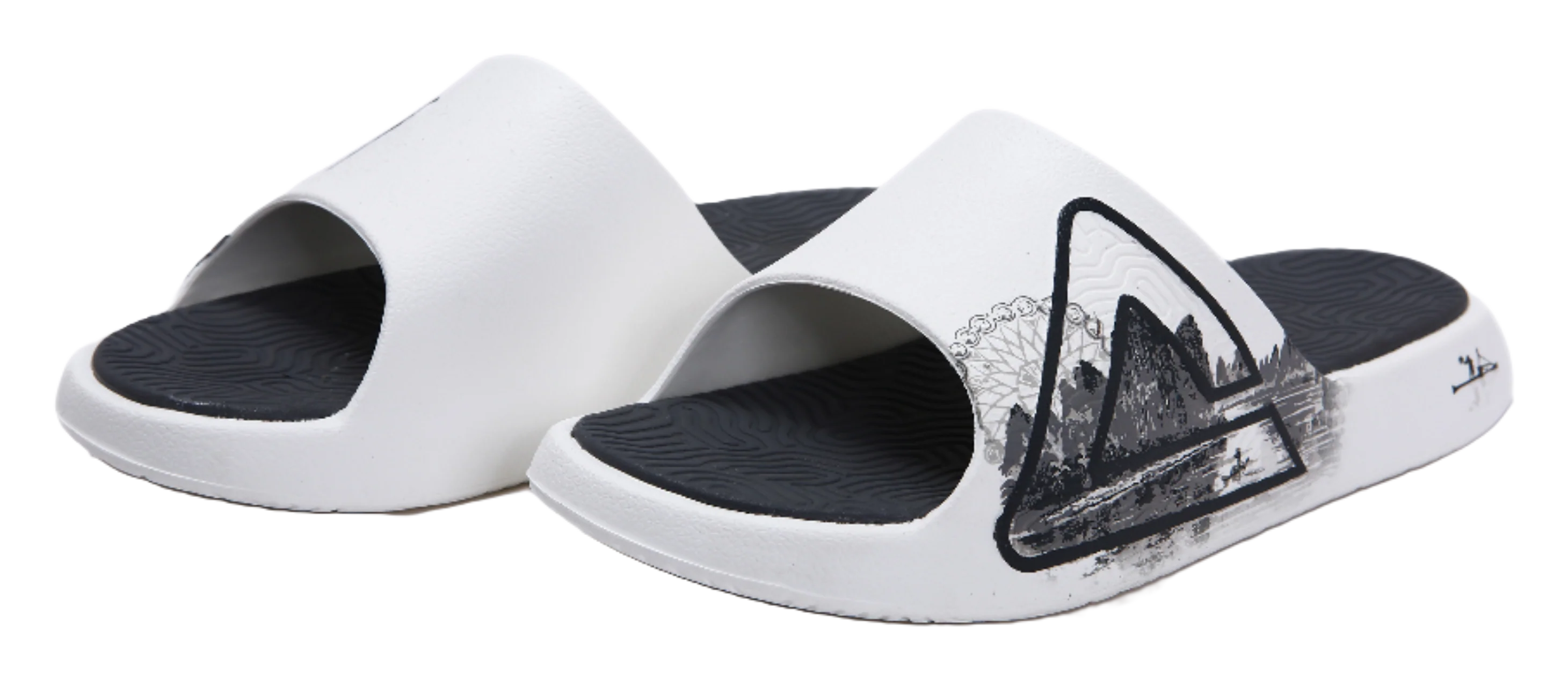 PEAK Tai Ji2.0 Anti-Slip Odorless Slide Sandals Unisex Ivory/Dark Gray - Image 4