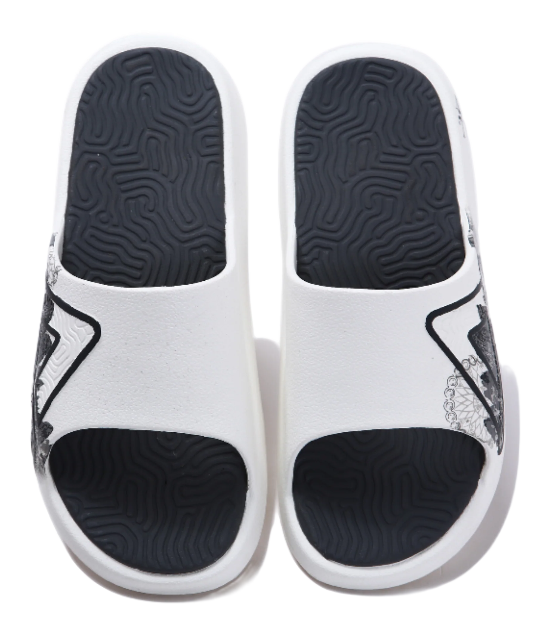 PEAK Tai Ji2.0 Anti-Slip Odorless Slide Sandals Unisex Ivory/Dark Gray - Image 5