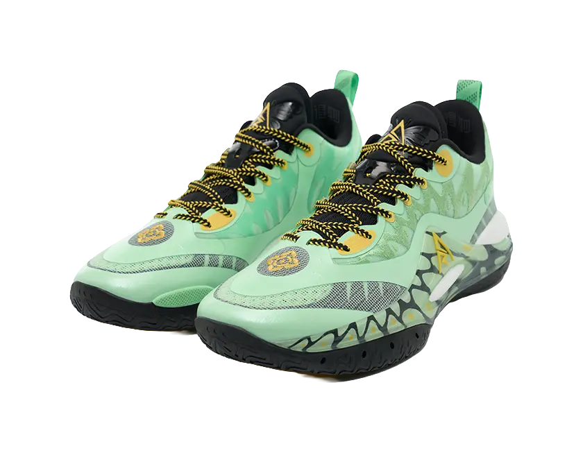 RIGORER Reaves 2 Basketball Shoes Mens Low Top Light Green/Sunflower Yellow/Obsidian Black - Image 3