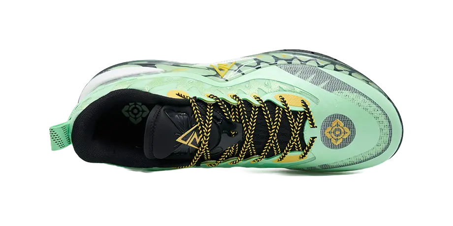 RIGORER Reaves 2 Basketball Shoes Mens Low Top Light Green/Sunflower Yellow/Obsidian Black - Image 4