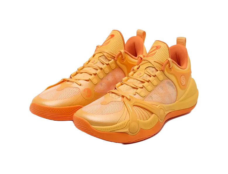 RIGORER Bojangles Cushioning, Wear-Resistant Low-Top Basketball Shoes Unisex Sunset Light Orange - Image 3