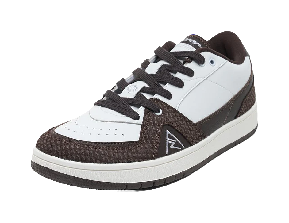 RIGORER Reaves Slip Resistant Breathable Abrasion Resistant Low top Thin Sole Skateboard Shoes Mens White Brown - Image 5