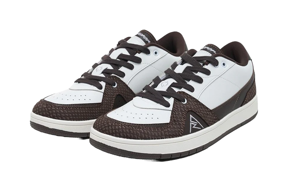 RIGORER Reaves Slip Resistant Breathable Abrasion Resistant Low top Thin Sole Skateboard Shoes Mens White Brown - Image 6