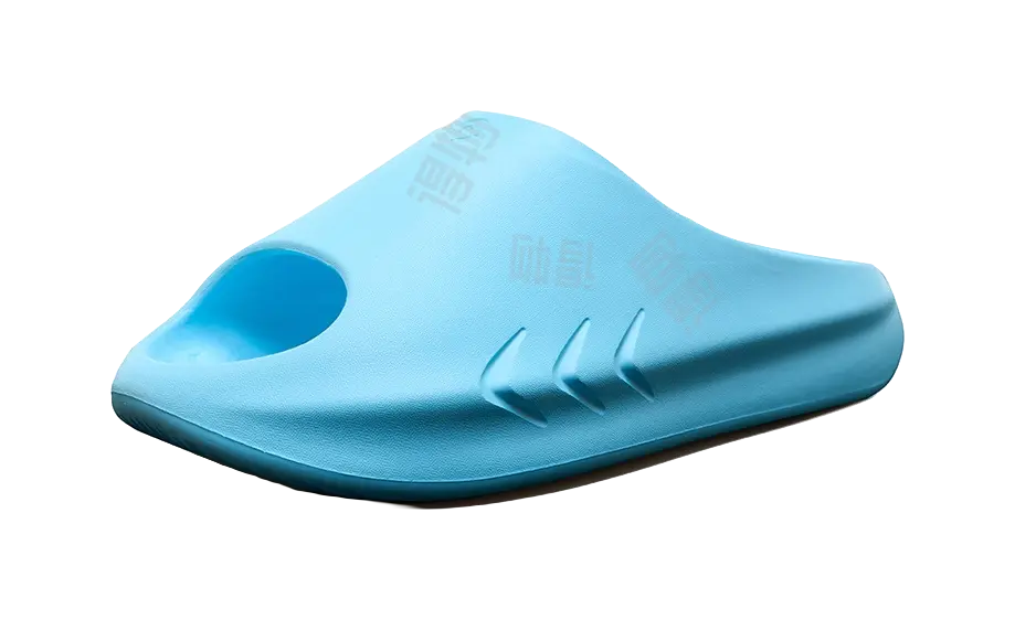 RIGORER Shark Slide Slippers - Odor Resistant, Antibacterial, Shock Absorbing, Unisex, Light Blue - Image 4
