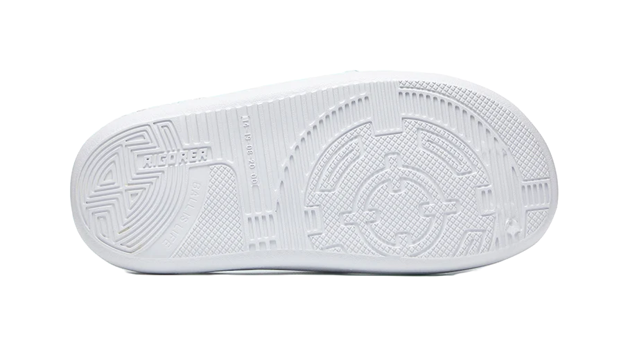 RIGORER Skyrim 1 Men's Slide Slippers - Waterproof, Anti-Slip, White/Green - Image 6