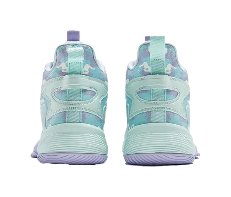 XTEP Silk Blade Men's High-Top Basketball Shoes - Shock Absorbing, Slip-Resistant, Foam Blue/Lavender Purple - Image 5