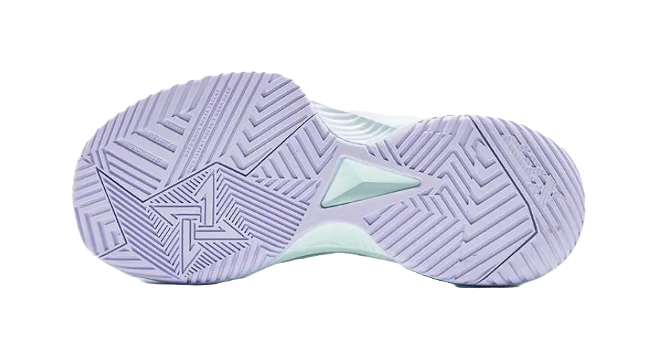 XTEP Silk Blade Men's High-Top Basketball Shoes - Shock Absorbing, Slip-Resistant, Foam Blue/Lavender Purple - Image 6